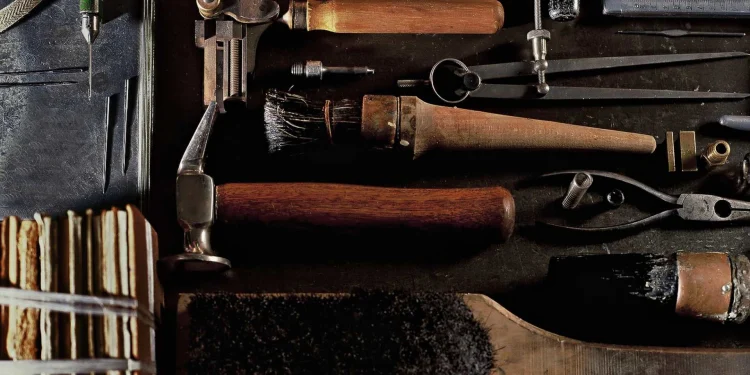 B Close Up Book Repair Tools