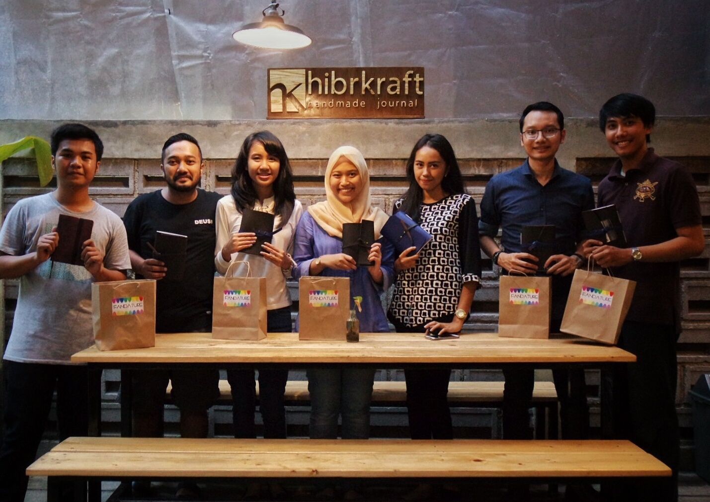 Hibrkraft Experience Group Holding Notebooks For Gift