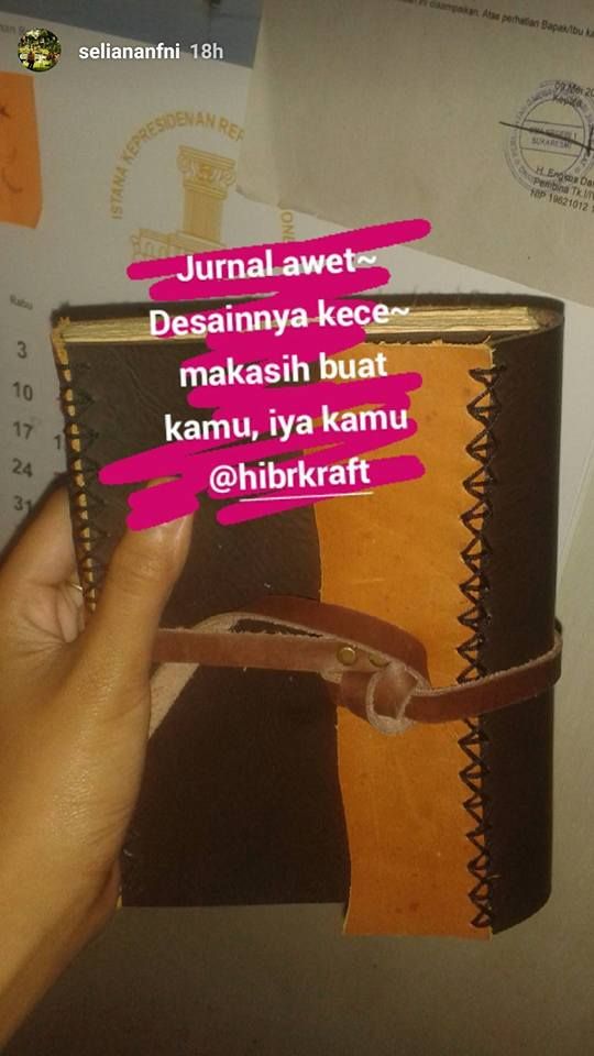 Testimoni dari Seliananfni untuk jurnal kulit Hibrkraft: Jurnal awet, Desainnya kece.