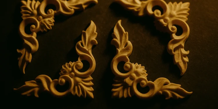 Corne Ornament Ivory Bookbinding