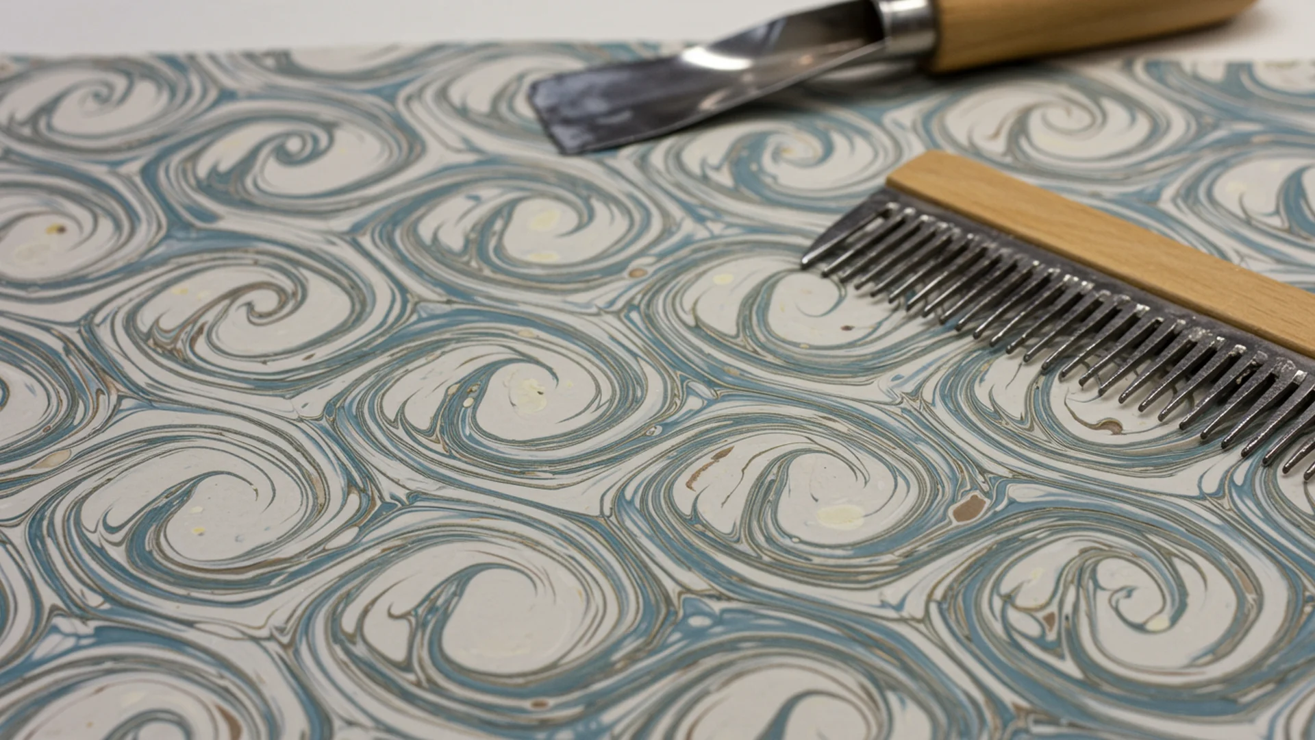 Marbled Paper Making Tools And Design