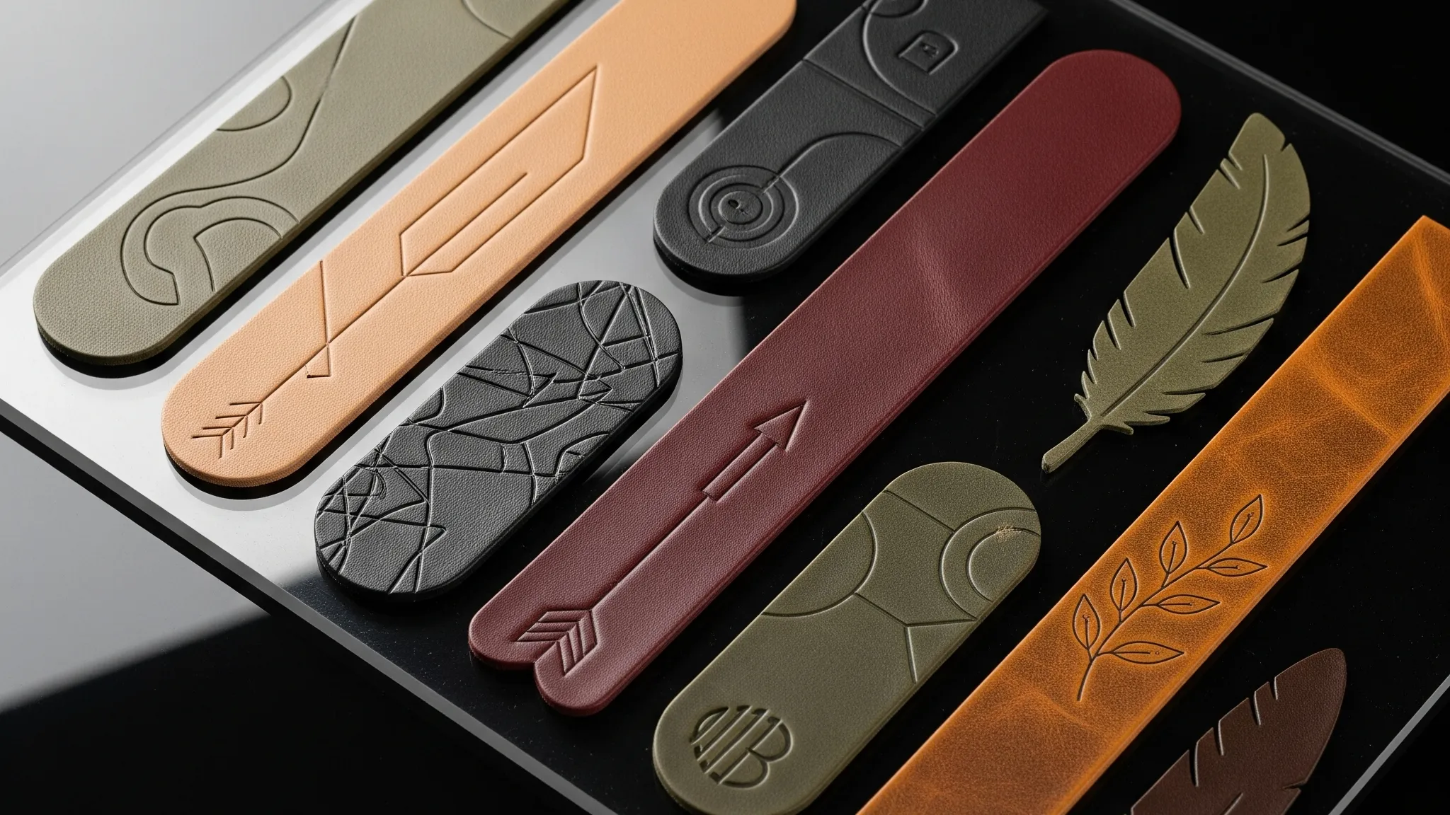 Minimalis Leather Bookmark Pembatas Kulit