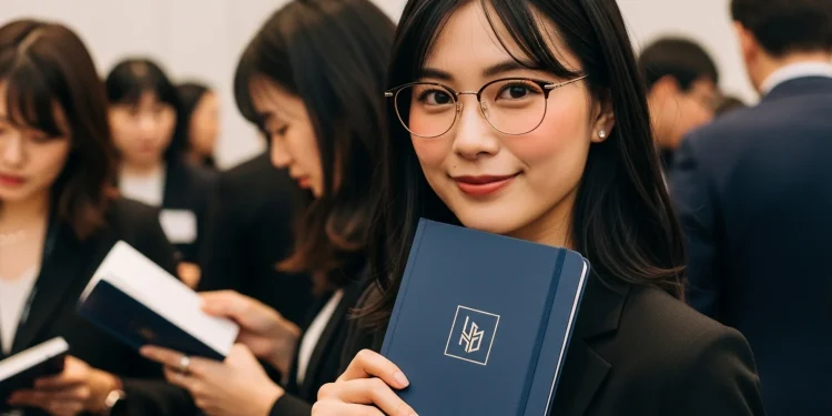 Woman Glasses Notebook Business Meeting