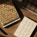 Vintage Notebooks Pens Lavender Flatlay