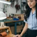 Woman Leather Work Workshop Craft