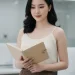 Woman Reading Book Office Modern