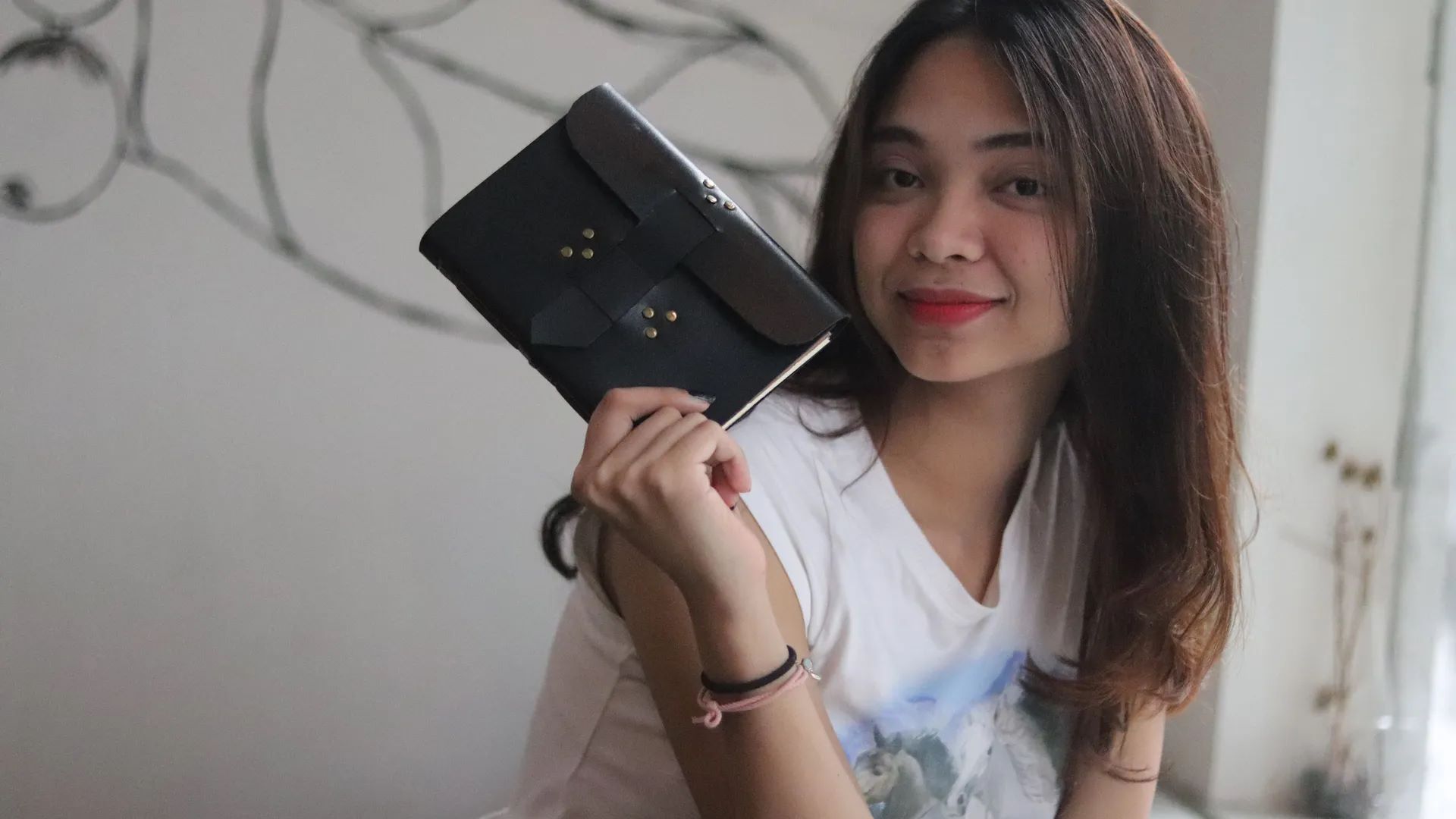 Black Leather Notebook Woman Custom Notebook Personalized Journal Standard Order