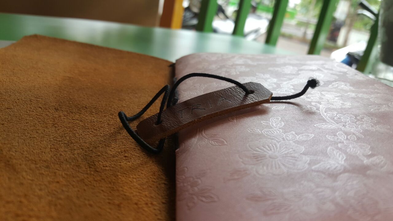 Leather Bound Travel Diary With Tag