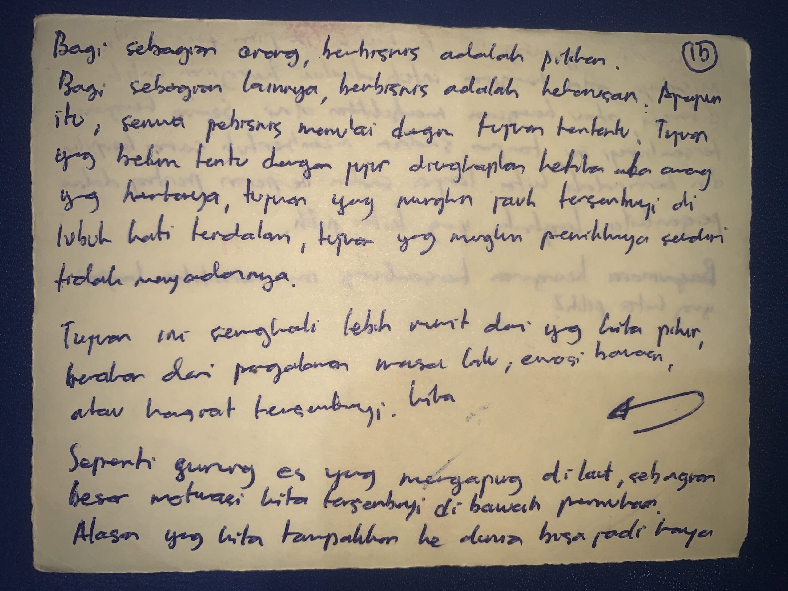 May Business Purpose Motivation Reflection