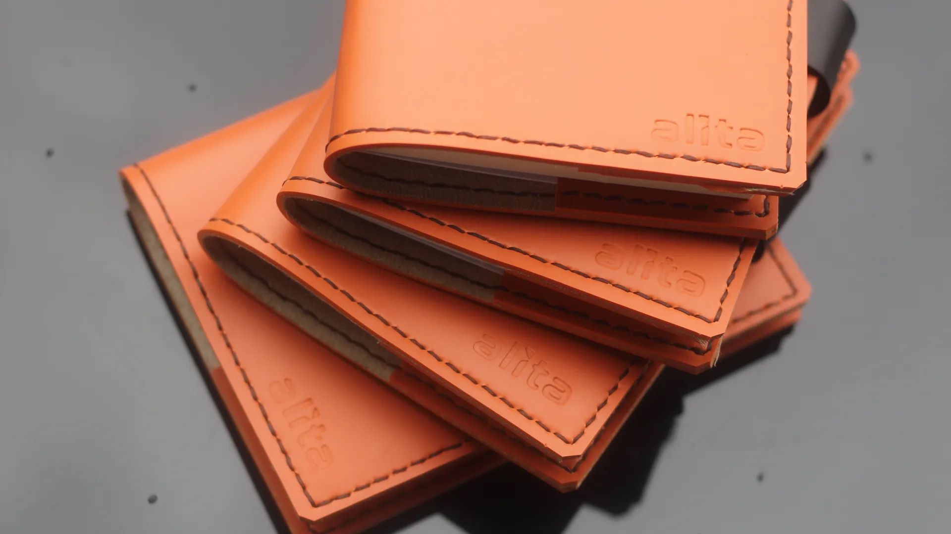 Orange Leather Custom Notebooks Custom Notebook Personalized Journal Standard Order