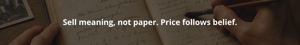 Sell meaning not paper. Price follows belief.
