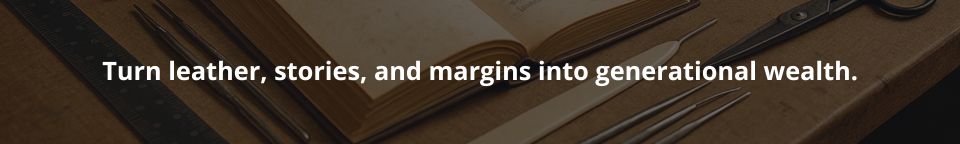 Turn leather stories and margins into generational wealth.